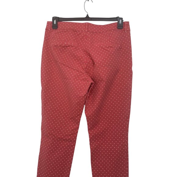 Old Navy Pixie High Rise Polka Dot Skinny Pants Women Size 12 Rush pink & White - Picture 11 of 11